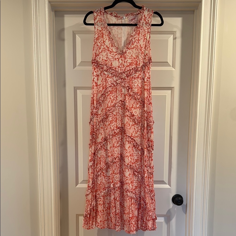 WOMENS size S Banjanan Floral Pink Sleeveless Dress